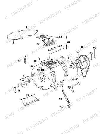 Взрыв-схема стиральной машины Zanussi TL832C - Схема узла Tub and drum